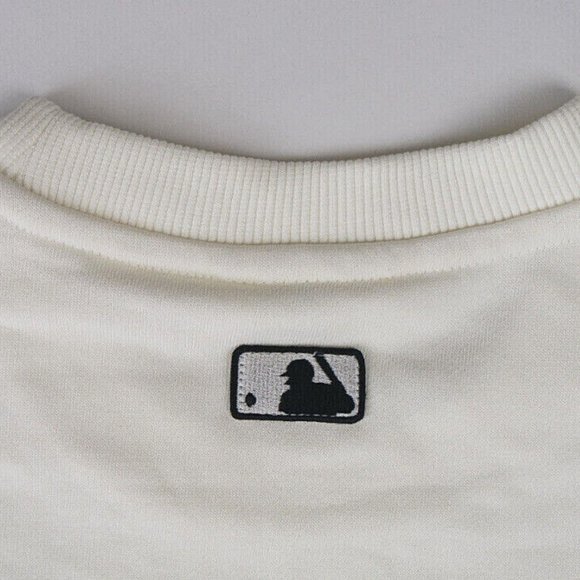 MLB NEW YORK YANKEES IVORY BASIC LOGO SWEATSHIRT - Picture 7 of 7